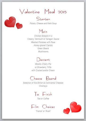 Valentine Meal 2015
